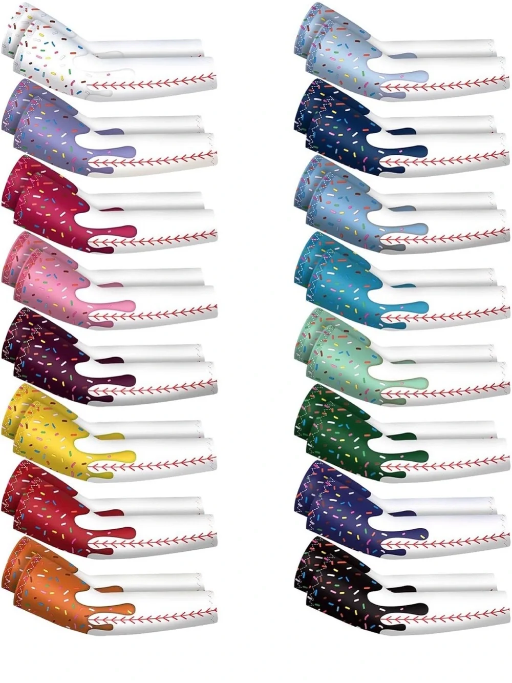 Kids Sprinkle-Pattern Bat Grip Sleeves – Assorted Colors